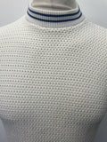 white  vintage  Urban Village Vintage  urban village  summer top  summer  Stripes  stripe  short sleeved  short sleeve  S  MOD  mens  light knit  knitwear  knitted  knit  elasticated  Crochet knit  crew neck  60s  1960s