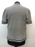 womens  vintage  vest  Urban Village Vintage  silver  open cardigan  metallic  jacket  cardigan  cardi  70s  1970s  10
