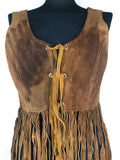 womens  western  waistcoat  vintage  vest  Suede Jacket  suede fringing  Suede  Jacket  hippie  fringing  festival  brown  boho  bohemian  60s  1960s  12