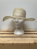 Vintage 1960s Wide Brim Summer Hat - Size Small