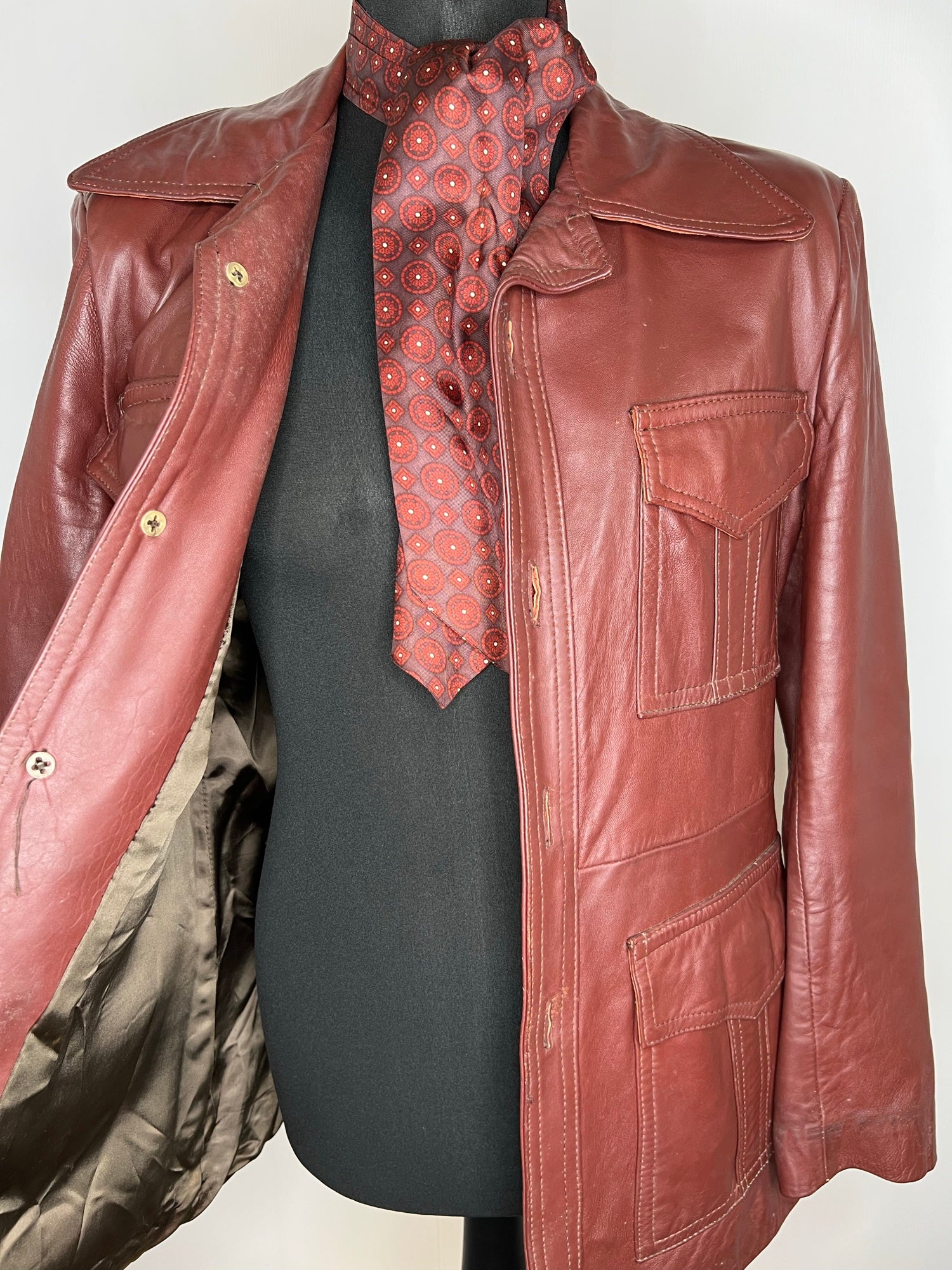 Vintage 70s Leather Jacket Small - Etsy