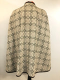 womens  Winter Jacket  Winter Coat  winter  Welsh Woollens  welsh wool  welsh  waist belt  vintage  Urban Village Vintage  tapestry  S  MOD  Eclipse  cream  cape  brown  60s  1960s