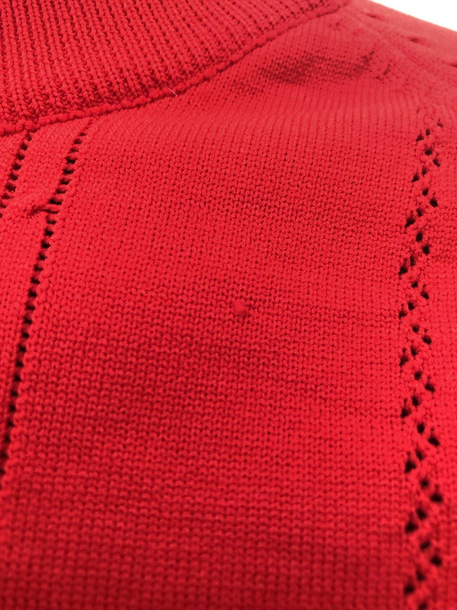 zip back  zip  womens  vintage  Urban Village Vintage  urban village  red  michelle quality garment  Long sleeved top  long sleeve  light knit  knitwear  knitted  knit  jumper  high neck  elasticated  crew neck  60s  1960s  16