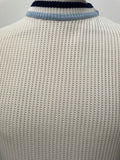 white  vintage  Urban Village Vintage  urban village  stripey  Stripes  striped  stripe  MOD  light knit  L  knitwear  knitted  knit  elasticated  crew neck  60s  1960s