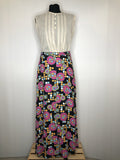 1970s Psychedelic Maxi Skirt by Dorothy Perkins - Size UK 10
