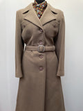 1970s Full Length Belted Coat - Size 12