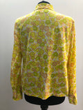 Yellow  womens shirt  womens  vintage  Urban Village Vintage  urban village  Shirt  pink  long sleeve  floral shirt  floral print  floral dress  collar  button  brown  blouse  60s  1960s  12