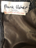 zip  womens top  womens  waist belt  vintage  vest  Urban Village Vintage  urban village  tunic  tops  top  metallic stitch  metallic  gold metallic  Frank Usher  disco  black  back zip  70s  1970s  10
