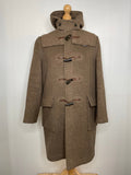 vintage  urban village  toggle  small  hooded  gloverall  football  duffle coat  duffle  coat  check  casuals  brown  70s  1970s