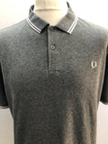 vintage  Urban Village Vintage  urban village  summer  slim fit  short sleeved  short sleeve  MOD  mens  Logo design  logo  Grey  Fred Perry  fred  embroidered logo  Cotton  button down  button