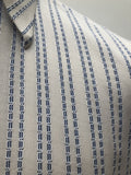 xl  white  vintage  Urban Village Vintage  urban village  tootal  stitch detailing  stitch detail  Shirt  patterned  Mens Shirts  mens  long sleeves  Long sleeved top  long sleeve  button  blue stripes  blue  bhs  70s
