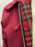 zip  vintage  Urban Village Vintage  urban village  tartan  summer  S  retro  pockets  MOD  Mens jacket  Mens Bomber jacket  mens  long sleeve  lined  Jacket  high neck  Harrington Jacket  harrington  fully lined  front pockets  elasticated  burgundy