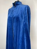 womens  vintage  velvet  S  one size  long cape  gothic  goth  cloak  cape  blue  8  70s  6  1970s  12  10