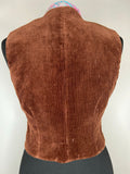 womens  waistcoat  vintage  vest  Urban Village Vintage  urban village  top  sleevless  retro  pure wool  Laddies  corduroy  brown  blouse  40s  40  1940s  100% Wool  10