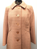 womens jacket  womens coat  womens  Winter Coat  vintage  Urban Village Vintage  urban village  peach  overcoat  orange  long length coat  long coat  Jacket  Eastex  coat  button  60s  1960s  14