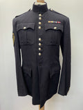 vintage  Urban Village Vintage  urban village  pockets  patches  Navy Jacket  Navy  military jacket  Military  Mens jacket  mens coat  mens  M  irish guards military  dress  decorative buttons  Cotton  coat  chest pockets  button front  button  blue  army