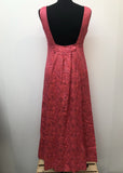 womens  vintage  Urban Village Vintage  train  square neck  sleeveless  pink  metallic  maxi dress  low back design  long dress  embroidery detail  Embroidered  dress  Blanes  60s  1960s  12