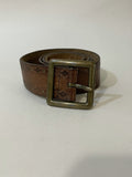 waist tie belt  vintage  Urban Village Vintage  urban village  stud detailing  stud detail  stud  square buckle  soft leather  patterned  pattern  mens  leather trim  leather etching  leather etched  Leather detailing  Leather Coat  gold  distressed leather  buckles  buckle strap  buckle detail  belted  belt detail  belt  70s  1970s