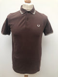 vintage  Urban Village Vintage  urban village  summer  Shirt  polo top  polo  Mens Shirts  mens  L  Fred Perry  comped cotton  brown