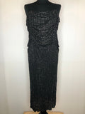1970s Glitter Strappy Dress by Dieter - Size UK 8