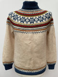 Rare 1960s Knitted Fair Isle Jumper - Size M
