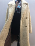 womens jacket  womens coat  womens  Winter Coat  white  vintage  Urban Village Vintage  urban village  teddy coat  MOD  Jacket  cream  coat  button  60s  1960s  14