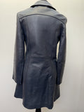 womens jacket  womens coat  womens  vintage  Urban Village Vintage  silk  retro  Navy Jacket  Navy  MOD  mens  lining  leather stitch  Leather Jacket  Leather  Jacket  button down  button  blue  70s  70  1970s  10