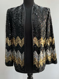 xmas  womens  vintage  Urban Village Vintage  urban village  studio 54  sparkly  silver  sequin jacket  sequin  party  new year  gold  disco jacket  disco  christmas  black  70s  1970s