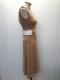 zip  womens  vintage  Urban Village Vintage  urban village  lined  dress  buckle detail  brown  Berketex  back zip  8  60s  1960s