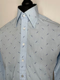 vintage  Urban Village Vintage  urban village  Small  Shirt  S  printed shirt  printed  print  pointed collar  Mens Shirts  mens  long sleeves  Long sleeved top  long sleeve  dagger collar  button  70s  1970s