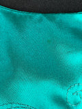 womens  vintage  Turquoise  retro  party season  party dress  oriental  occasion  maxi dress  Green  floral embroidered  evening dress  evening  dress  cocktail  christmassy  christmas  60s  1960s  16