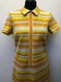 zip back  zip  yellow  womens  vintage  Urban Village Vintage  urban village  Stripes  orange  MOD  colla  60s  1960s  10