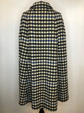 wool  womens  white  wetherall  waistcoat  vintage  S  MOD  long  gingham  full length  cape  blue  black  60s  1960s