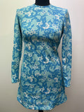 1960s Floral Mini Dress - Size 10