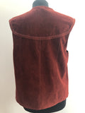 womens  waistcoat  vintage  Urban Village Vintage  Suede Jacket  Suede  Red  70s  1970s  10