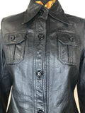 womens jacket  womens coat  womens  waist belt  vintage  Urban Village Vintage  urban village  soft leather  safari style  Safari jacket  safari  retro  pockets  Leather Jacket  Leather Coat  Leather  Jacket  fitted  dagger collar  coat  button down  button  brown leather  black  big collar  70s  70  1970s  10