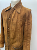 vintage  Urban Village Vintage  urban village  Suede Jacket  Suede  stitch detailing  stitch detail  reversible  press stud fastening  press stud  pockets  pocket detail  mens  Leather Jacket  Leather  Jacket  dagger collar  collared  collar  big collar  belted jacket  belted  70s  1970s