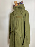 zip front  zip  vintage  Urban Village Vintage  urban village  stitch detail  Small  scooter  retro  Pretty Green  parka  paisley  mod jacket  mod  mens  khaki  Jacket  hooded  Green  festival  casual