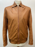 vintage  Urban Village Vintage  urban village  tan  mens  M  Leather Coat  Leather  Jacket  camel  brown leather  70s  70  1970s