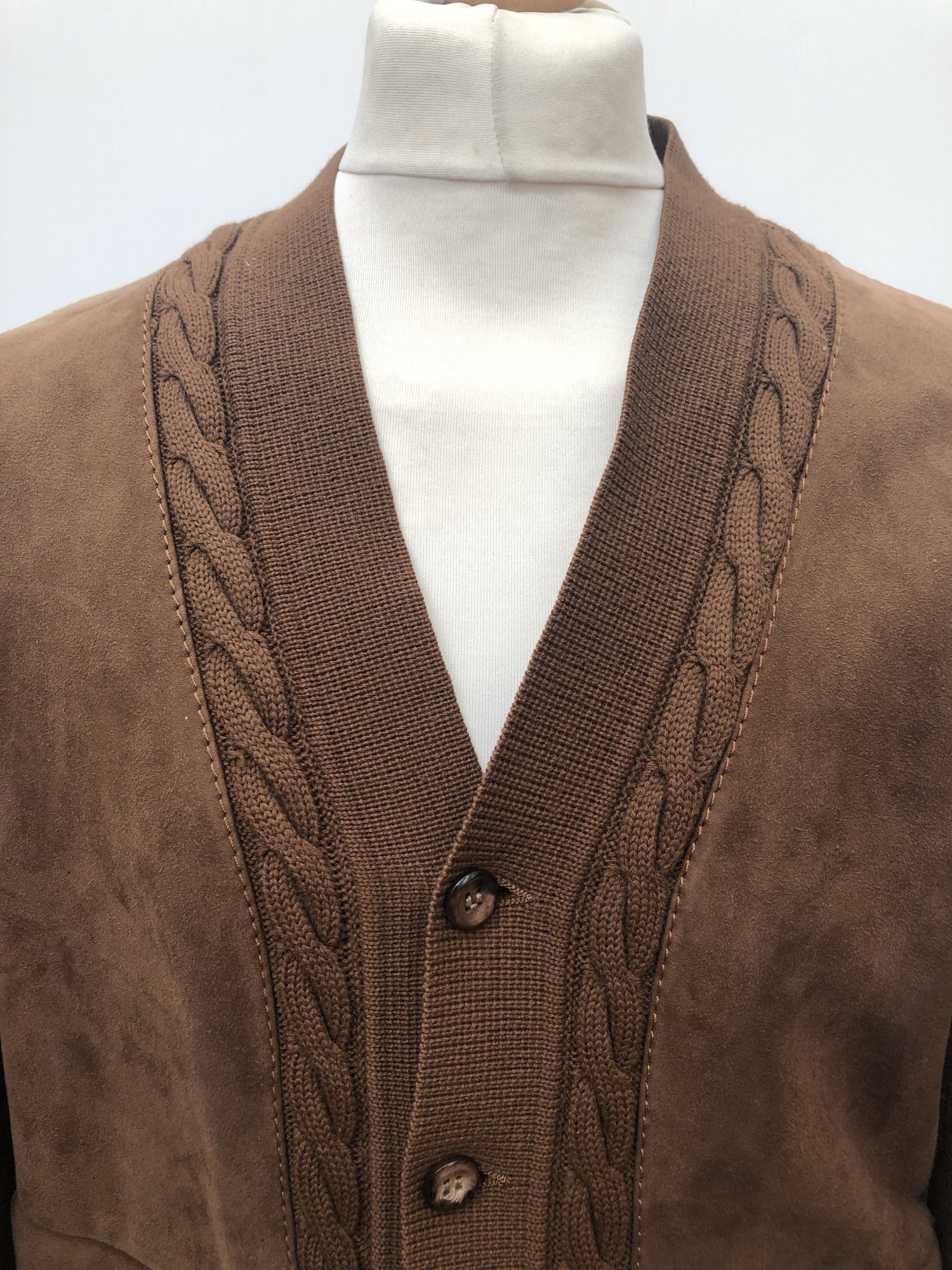 Mens suede deals sweater