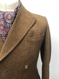 wool  Urban Village Vintage  S  Jacket  fitted  double breasted  countrywear  brown  blazer jacket  Blazer  60s  1960s