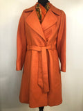 wool  womens jacket  womens coat  womens  vintage  Urban Village Vintage  urban village  retro  pure new wool  orange  mohair  fully lined  coat  autumnal  autumn  60s  1960s  10