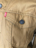 red tab  mod  mens  M  Levis  levi strauss  jean  Jacket  Denim jacket  denim  check lining  brown
