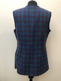 womens  welsh wool  waistcoat  vintage  vest  Urban Village Vintage  tunic  tapestry  Caerwys Clothes  blue  60s  1960s  12