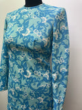 zip  womens  vintage  Urban Village Vintage  urban village  Paisley Print  paisley inspired  paisley  MOD  mini dress  mini  midi dress  midi  long sleeves  long sleeved  long sleeve  high neck  floral print  floral dress  floral  dress  60s style  60s  60  1960s  1960