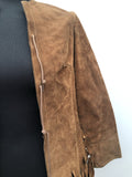 womens  vintage  Urban Village Vintage  Suede Jacket  suede fringing  Suede  Jacket  fringing  festival  brown  60s  1960s  10