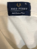 XL  white  T-Shirt  polo top  polo  multi  MOD  mens  Fred Perry  cotton pique