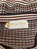 womens  white stag  vintage  vest  v neck  Urban Village Vintage  urban village  patterned  pattern  knitwear  knitted  knit  elasticated  brown  autumnal  70s  1970s  10