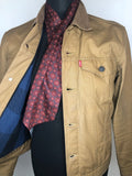 red tab  mod  mens  M  Levis  levi strauss  jean  Jacket  Denim jacket  denim  check lining  brown