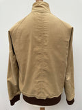 zip front  zip  vintage  Urban Village Vintage  urban village  reversible  retro  MOD  Mens jacket  mens  long sleeve  Lambretta  L  Jacket  Harrington Jacket  harrington  embroidered logo  elasticated  dark brown  corduroy  corded  cord  brown